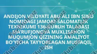 narkoz moddalarining tasnifi — PPTX