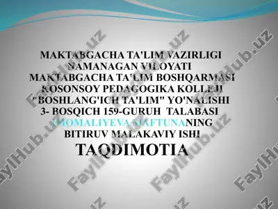 yuz ichida nomlash — PPTX