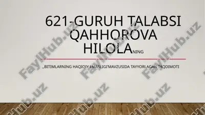 bitimlar va fuqarolik huquqlari — PPTX