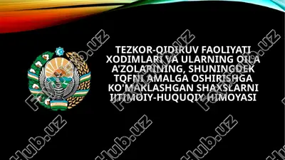 tezkor-qidiruv faoliyatlar va oilaa'zolar himoyasi — PPTX
