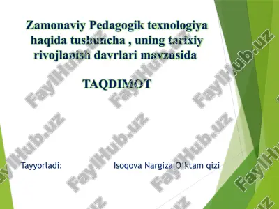 zamonaviy pedagogik texnologiyalar — PPTX