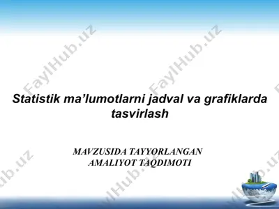 statistik ma’lumotlarni jadval va grafiklarda tasvirlash — PPTX