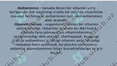 vitaminlar haqida — PPTX