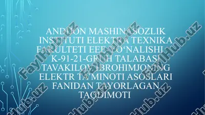 transformatorlar va ularning turlari — PPTX
