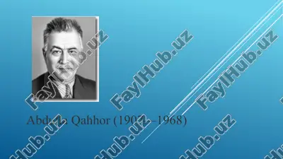 abdulla qahhor — PPTX