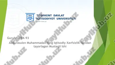 iqtisodiy xavfsizlik — PPTX