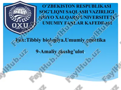 irsiyatning molekulyar asoslari — PPTX