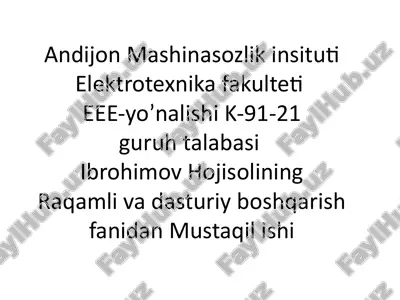 real vaqt moduli dasturiy boshqarish — PPTX