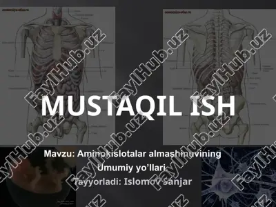 aminokislotalar almashinuvi — PPTX