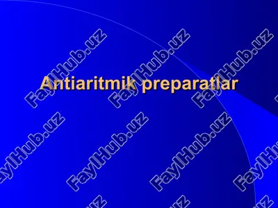 antiaritmik preparatlar — PPT