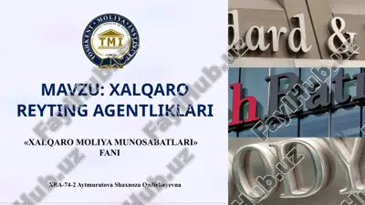 xalqaro reyting agentliklari — PPTX
