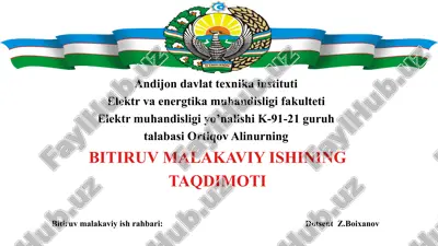 asinxron motorni chastota o‘zgartuvchi tizimini laboratoriya stendini ishlab chiqish — PPTX