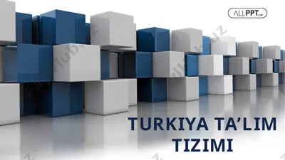 turkiya ta'lim tizimi — PPTX