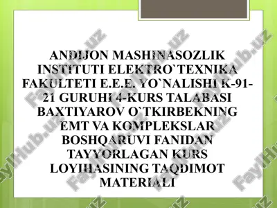 "chastotao‘zgartgichi–asinxronmatortizimi" — PPTX