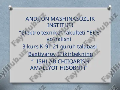 ishlab chiiqarish amaliyoti — PPTX