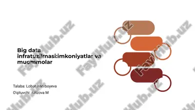 big data infratuzilmasi: imkoniyatlar va muammolar — PPTX