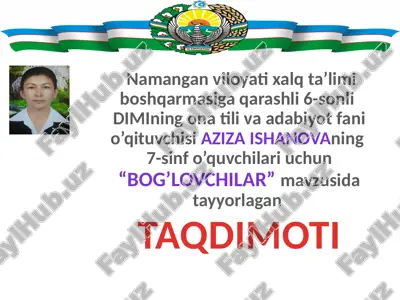 bog'lovchilar — PPTX