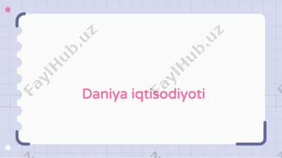 daniya iqtisodiyoti — PPTX