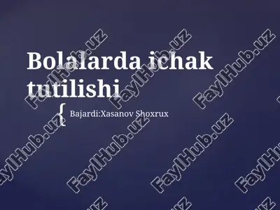 ichak tutilishi — PPTX