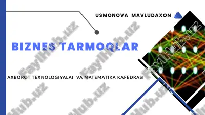 biznes tarmoqlarining algoritmik tuzilishi — PPTX
