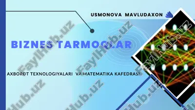 biznes tarmoqlar — PPTX