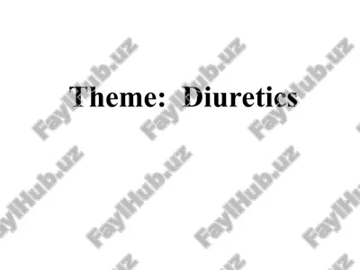 diuretiklar — PPT