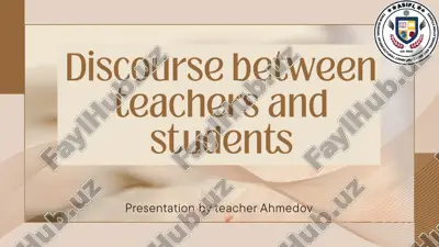discourse between teachers and students — PPTX