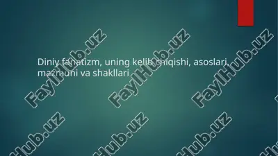 diniy fanatizm — PPTX