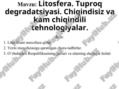 litosfera.tuproqdegradatsiyasi — PPT