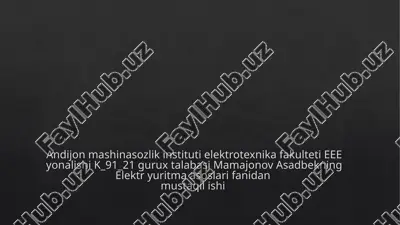 elektr yuritma asoslari — PPTX