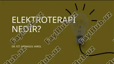 elektroterapi̇ — PPTX