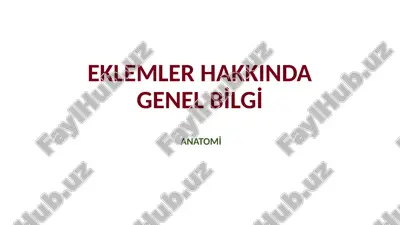 eklemler hakkında genel bilgi — PPTX