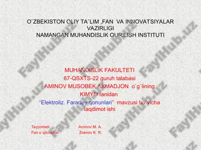 elektroliz. faradey qonunlari — PPT