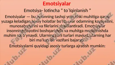 emotsiyalar — PPTX