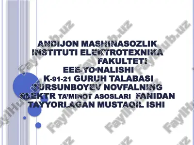 kuchlanishlar nosinusoidaligi va nosimmetriyasi — PPTX