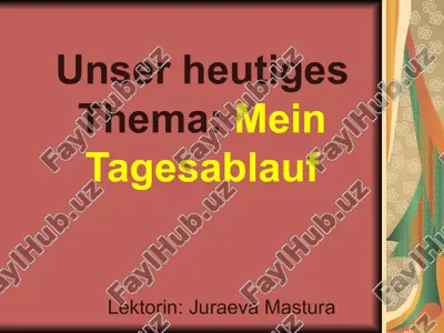 mein tagesablauf — PPT
