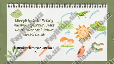 ekologik faktorlar va muammolar — PPTX