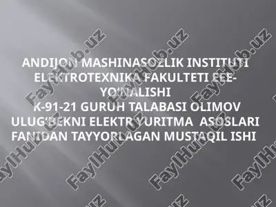 asinxronmotor inventarlichastotalao‘zgartgichi-sxemasi — PPTX