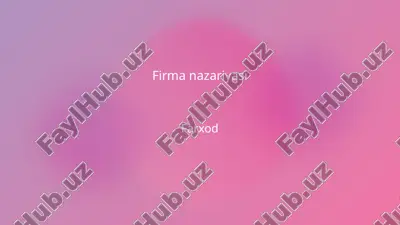 firma nazariyasi — PPTX