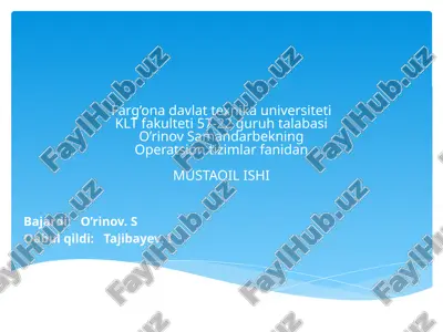 operatsion tizimlar — PPTX