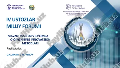 inklyuziv ta’lim dao‘qitishning innovatsion metodlari — PPTX