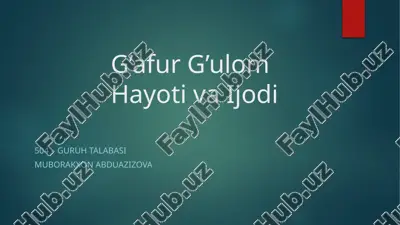 g’afur g’ulom hayoti va ijodi — PPTX