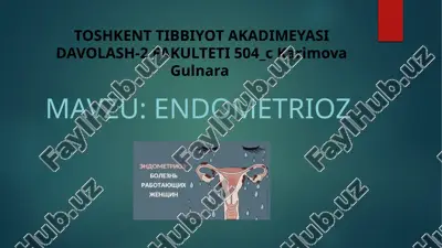 endometrioz — PPTX