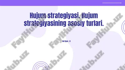 hujum strategiyasi — PPTX