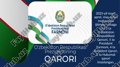 ijtimoiy sohaga oid qonunlar va farmonlar — PPTX