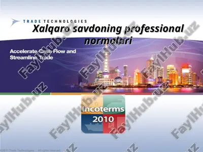 xalqaro savdoning professional normalari — PPT