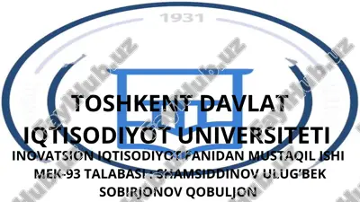 tashkiliy innovatsiyalar — PPTX