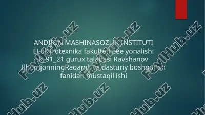 real vaqt operatsion tizimini tanlash — PPTX