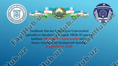 inson resurslari (hr) metrikalari — PPTX