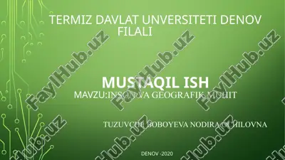 inson va geografik muhit — PPTX